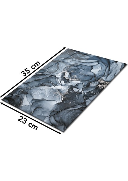 Gri Silver Simli Cam Kesme Tahtası, Silikon Ayaklı, Isıya Kırılmaya Dayanıklı, Sunum Kesim Tablası fiyatları