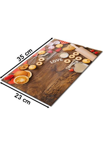 Muftak Malzemeleri ve Aşk Cam Kesme Tahtası , Silikon Ayaklı Isıya Kırılmaya Dayanıklı Sunum Tablası fiyatları