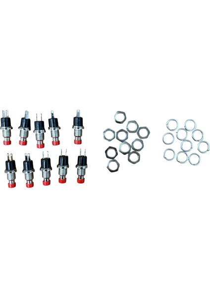 Mini Korna Düğmesi Kırmızı Metal 10 Adet Fiyatıdır fiyatları