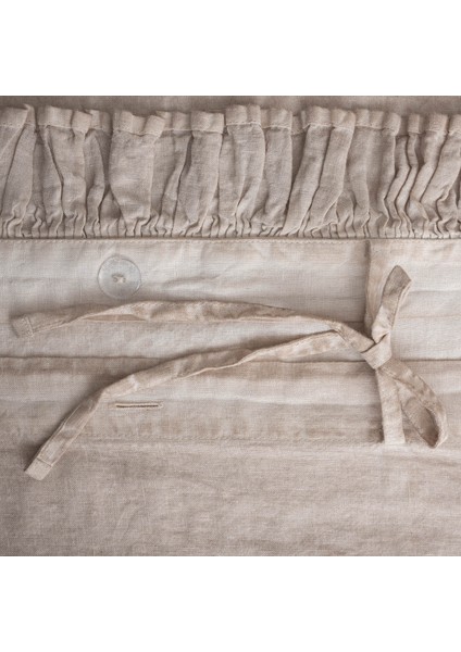 Miranda Çift Kişilik Nevresim Takımı %100 Keten Bej 200X220 cm modelleri
