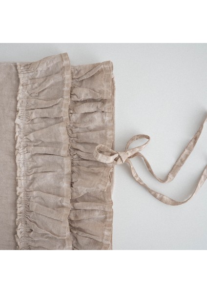 Miranda Çift Kişilik Nevresim Takımı %100 Keten Bej 200X220 cm