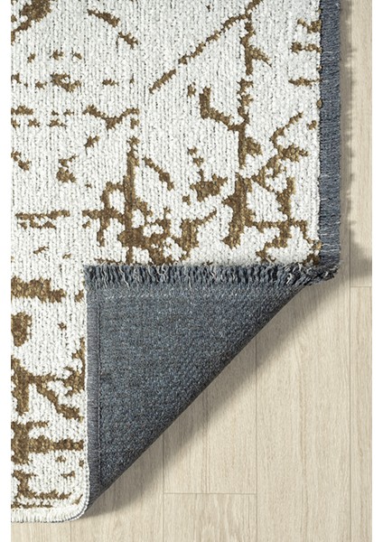 Ares Krem Gold Halı Yıkanabilir Kaymaz Taban Şönil Kilim Dokuma Pamuk Taban Kilim NV33 100 x 200 cm modelleri