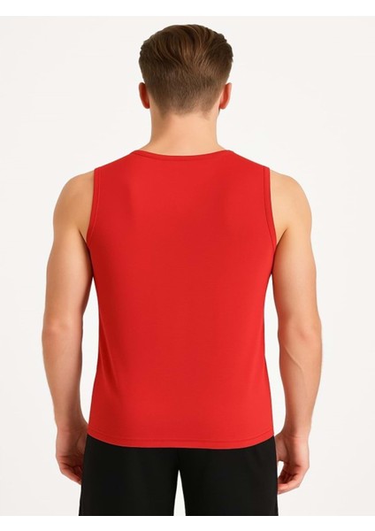 P02817 Erkek Petekli Askılı T-Shirt - Kırmızı - ST02817-KIRMIZI-XXL fiyatları