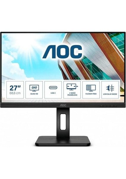 27" IPS Q27P2CA 4ms 75HZ Hdmı-Dp Usb-C Kurumsal Pıvot Monitör 2560X1440