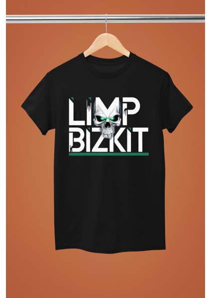 Lımp Bızkıt Baskılı Bisiklet Yaka Regular Kalıp %100 Pamuklu Kısa Kollu Tshırt