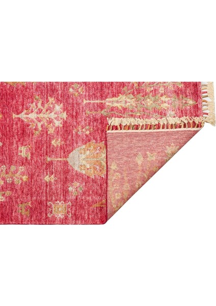 Nepal Zr 08 Bambu Viskon Kırmızı Sonbahar Uşak Desenli Halı indirimleri