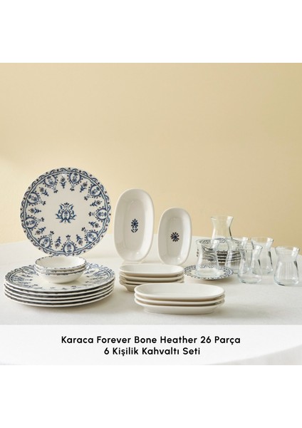 Forever Bone Heather 26 Parça 6 Kişilik Kahvaltı Seti modelleri