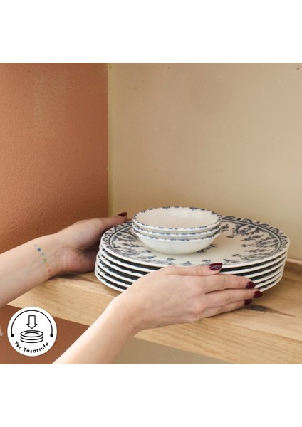 Forever Bone Heather 26 Parça 6 Kişilik Kahvaltı Seti