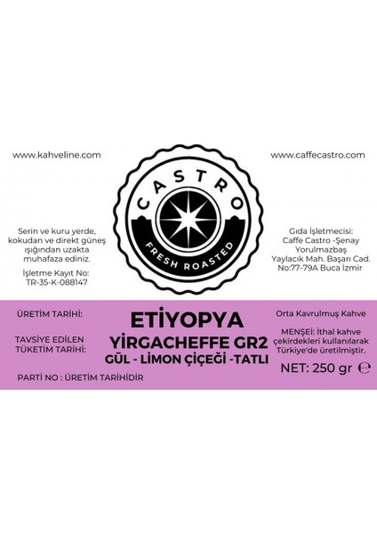 Etiyopya Yirgacheffe Kahve 1000 GR. (4X250GR) modelleri