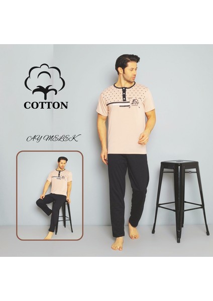 Ay Melek Erkek Pamuklu Pijama Takımı Cotton Gömlek ve Pijama Seti fiyatları