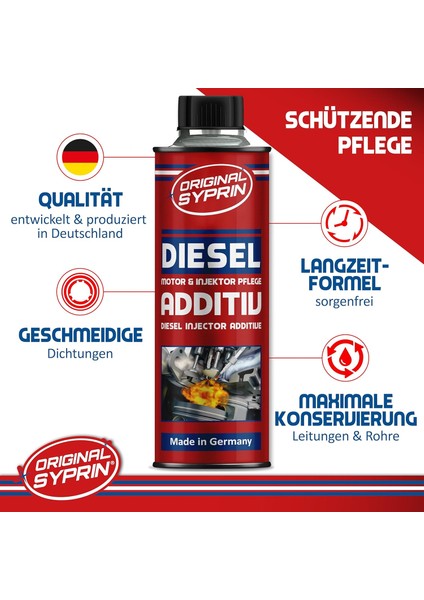 Orijinal Dizel Motor Yakıt Katkısı 250ML, Enjektör Temizleyici, Motor Koruma, Almanya Üretimi modelleri