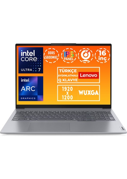 Thinkbook 16 G7 Ultra 7 155H 32GB 1tb SSD 16" Wuxga W11P Notebook 21MS008RTR 026