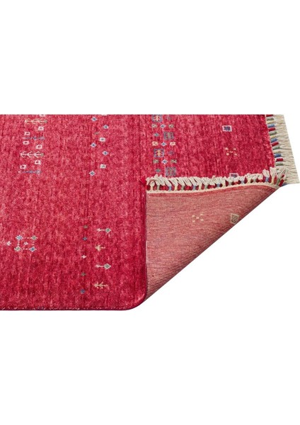 Nepal Zr 06 Bambu Viskon Kırmızı Modern Uşak Desenli Halı modelleri