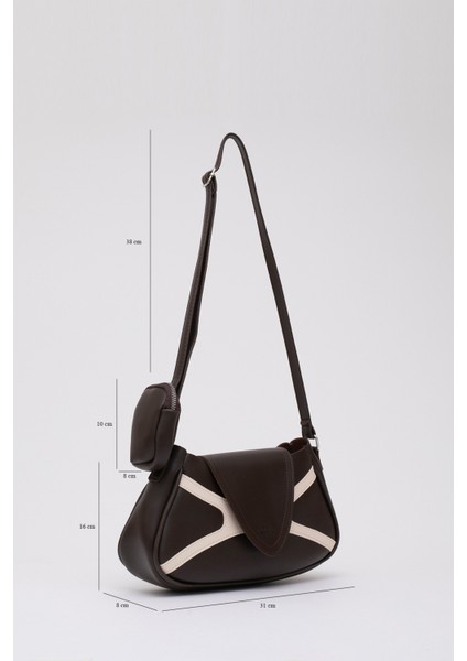 Kahverengi/krem SHK96 Suni Deri Tek Bölmeli Cüzdanlı Kol ve Omuz Çantası fiyatları