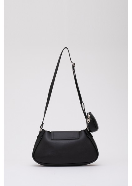 Siyah/krem SHK96 Suni Deri Tek Bölmeli Cüzdanlı Kol ve Omuz Çantası fırsatları