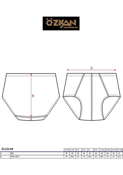 Özkan 0037 6'lı Paket Erkek Pamuklu Penye Süprem Esnek Rahat Slip Külot