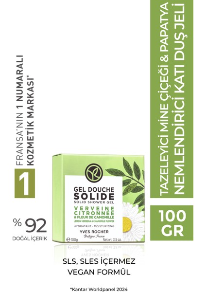 Katı Duş Jeli - Nemlendirici Tazeleyici Mine Çiçeği Papatya -Sls,sles Içermez,vegan