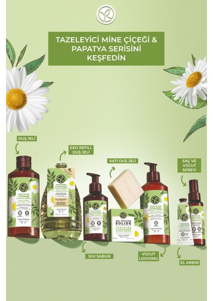 Katı Duş Jeli - Nemlendirici Tazeleyici Mine Çiçeği Papatya -Sls,sles Içermez,vegan