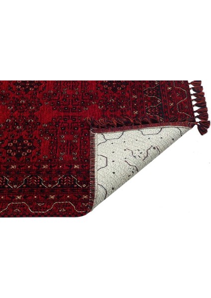 Afgan Afg 02 Red Antibakteriyel Kaymaz Tabanlı Dekoratif Kilim fiyatları