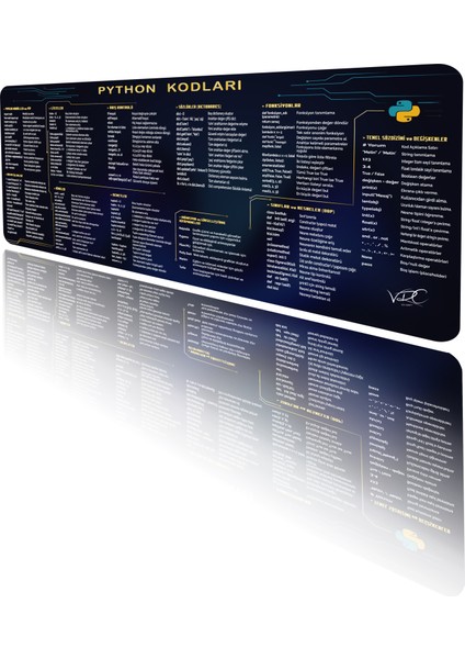Python Kodları Mousepad 80X40CM Kaymaz Kauçuk Taban fiyatları