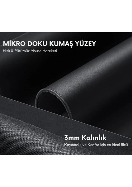 Python Kodları Mousepad 80X40CM Kaymaz Kauçuk Taban