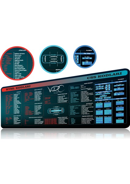 Css-Html Kodları Mousepad 80X40CM Kaymaz Kauçuk Taban