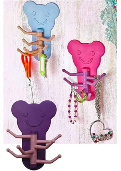 Fonksiyonel 6 Kollu Askı Banyo Mutfak Çok Amaçlı Aparat Anahtarlık