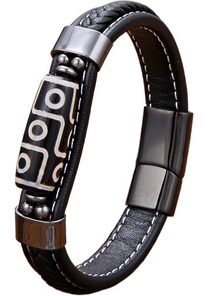 Retro Bilezik Etnik Stil Erkek Bilezik Moda Erkek Dokuma Dzi Bilezik (Yurt Dışından)