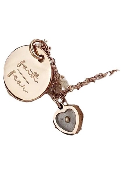 Kalp Şeklinde Paslanmaz Çelik Kolye Kolye (Yurt Dışından)