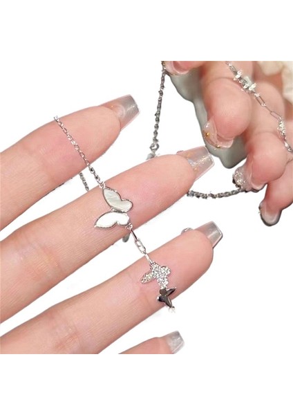 Kadınlar Için Sedef Kelebek Bilezik, Hafif Lüks, Niş, Üst Düzey Tasarım, Sade ve Zarif El Takısı (Yurt Dışından)