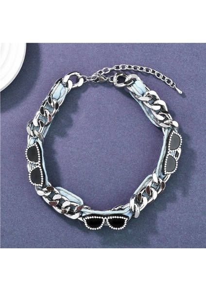 Kalın Zincir Eklemeli Gözlüklü Gerdanlık Kolye (Yurt Dışından) fırsatları