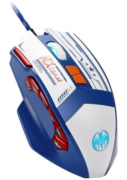 Kablolu Oyun Faresi ve Klavyesi Yedi Vites 10.000 Dpı 12 Tuşlu Rgb Aydınlatmalı Donanım Makro Oyun Faresi (Yurt Dışından)