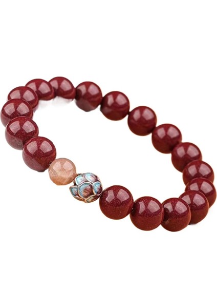 Putuo Dağı Saf Kalp Lotus Cinnabar Iyi Şans Bileziği Kadın Mor Altın Kum Bilezik Takı Hediye (Yurt Dışından) modelleri