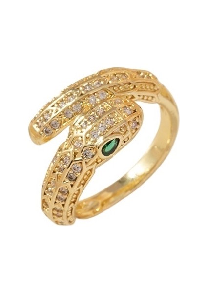 Avrupa ve Amerikan Hafif Lüks Yüksek Soğuk Yılan Yüzük Kadın Ins Moda Niş Tasarım Tüm Uyumlu Yüksek Dereceli Bakır Açık Işaret Parmağı Yüzük (Yurt Dışından) fiyatları