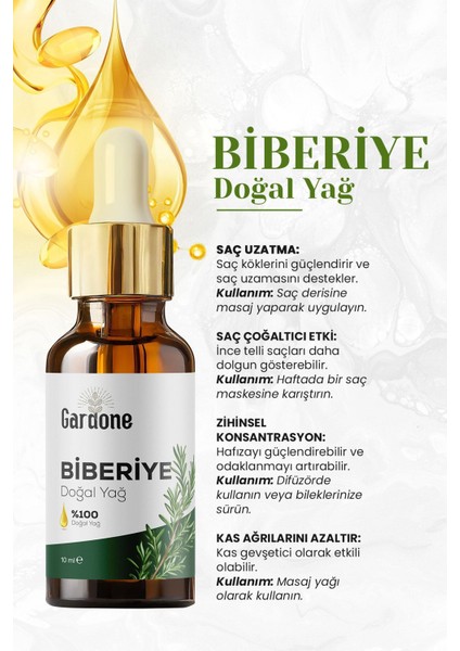 Biberiye Yağı Soğuk Sıkım Saf ve Rosemary 10 ml modelleri