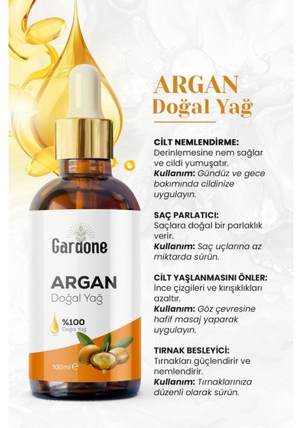 Argan Yağı Soğuk Sıkım Saf ve Argan 100 ml modelleri