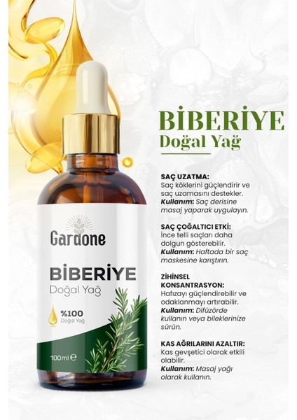 Biberiye Yağı Soğuk Sıkım %100 Saf ve Doğal Rosemary 100ML modelleri
