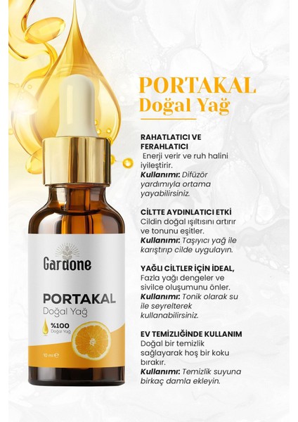 Portakal Yağı Soğuk Sıkım Saf ve Orange 10 ml modelleri