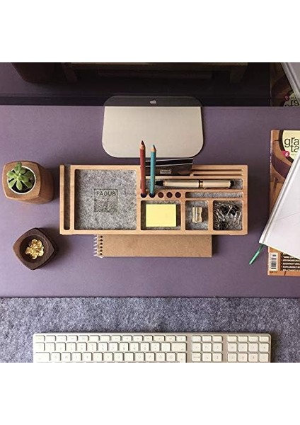 Wood Mini Sharpy Masa Düzenleyici (Gri) modelleri