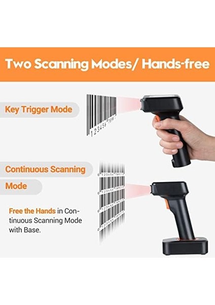 2d Barkod Tarayıcı, Kablosuz, Bluetooth Qr Kod Tarayıcı, Zaman Göstergeli Ekran, Pil Durumu Göstergesi, Şarj Istasyonu, Patent Numarası 90078251950003, HW006 modelleri