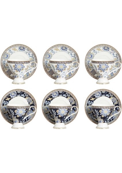 Art Eudora Bone Altılı Çay Fincanı Seti