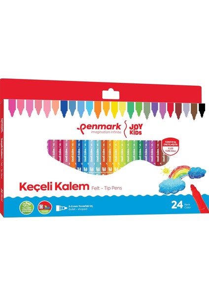 Süper Yıkanabilir Keçeli Kalem 24'lü Hs