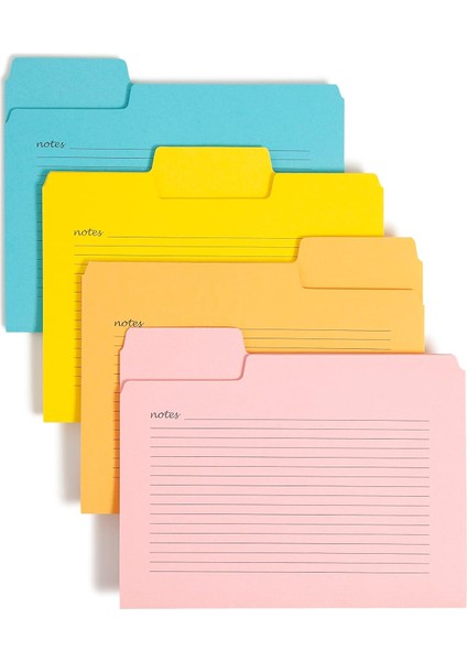 Supertab Notes Folder, Büyük Boy 1/3 Kesim Tableti, Harf Boyutu, Çeşitli Renkler, Paket Başına 12 (11650)