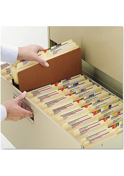Tuff® Dosya Cebi, Düz Kesim Tab, 5-1/4" Genişletme, Mektup Boyutu, Kırmızı Ip, Kutu Başına 10 (73390) fiyatları