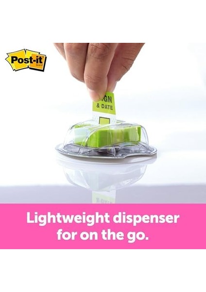 "sign And Date" Bayrakları, 200/MASA Kavrama Dispenseri, 1 Dispenser/paket, 1 "geniş, Parlak Yeşil (680-HVSD) fiyatları