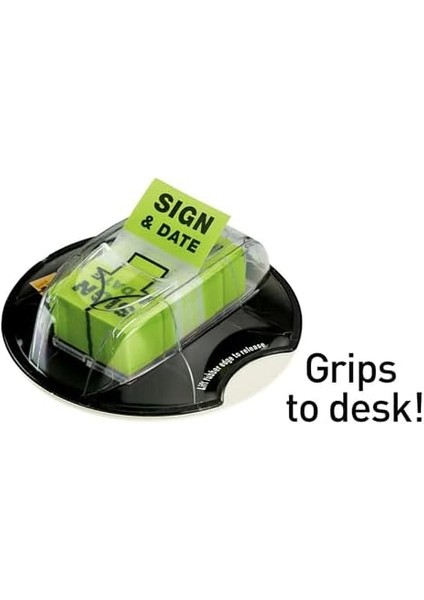 "sign And Date" Bayrakları, 200/MASA Kavrama Dispenseri, 1 Dispenser/paket, 1 "geniş, Parlak Yeşil (680-HVSD) modelleri