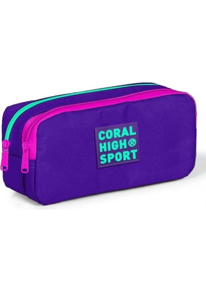 High Sport Iki Gözlü Mor Kalem Çantası