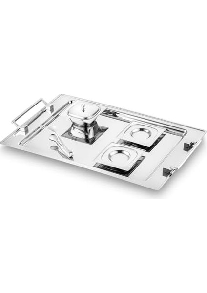 Pluto 16 Parça 6 Kişilik Çelik Çay Seti modelleri