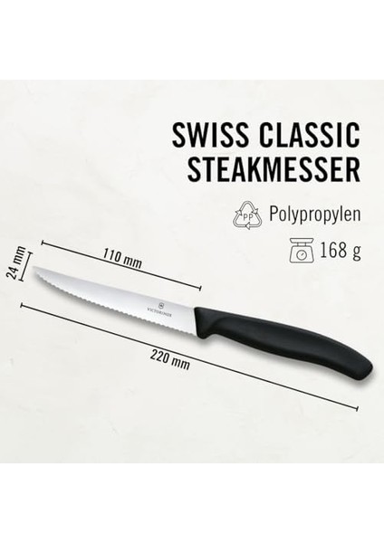 6.7233.6 Mutfak 6'lı Steak-Biftek Bıçağı (Blisterli) fiyatları