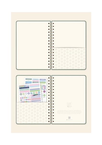 A5 Spiralli Sert Kapak Keten Düz Çizgisiz Tarihsiz Not Defteri Yeşil fiyatları